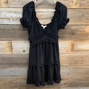 Elegant Black Ruffle Dress